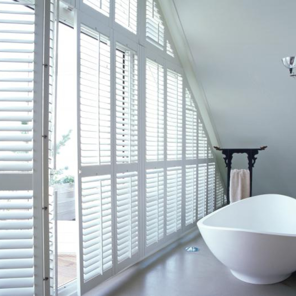 shutters in de badkamer zonder inkeping